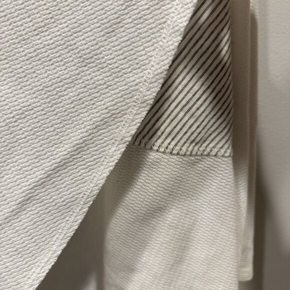 Soft Surroundings Cardigan Sweater Open Front Raw Hem Lagenlook Women sz L White - Picture 5 of 7